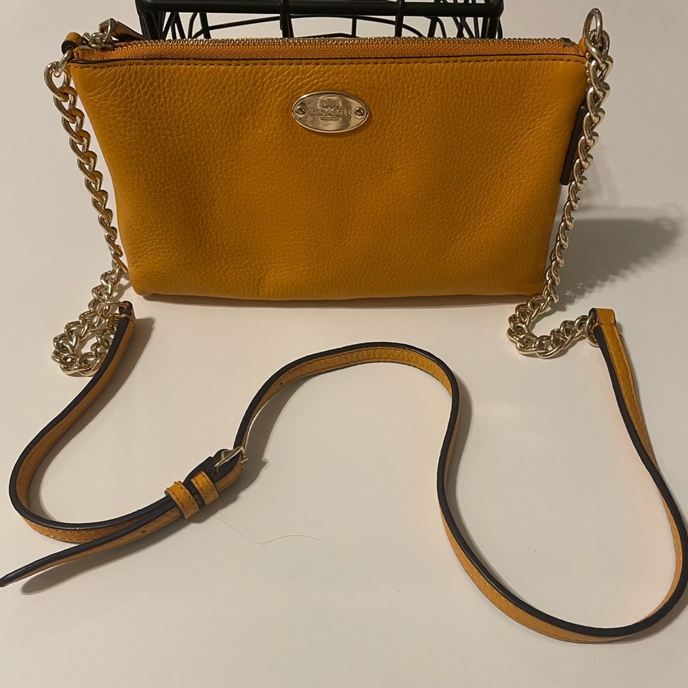 Coach Quinn Crossbody in Mustard